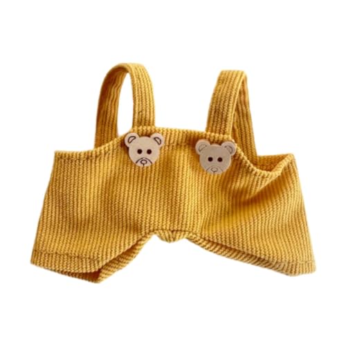 Fenteer Mini-Puppenhose, Puppenkleidung, Spielzeug-Anziehpuppenzubehör, entzückendes Puppen-Anziehspielzeug, Mädchen-Puppen-Outfits für Mädchen, Geschenk, Gelb von Fenteer