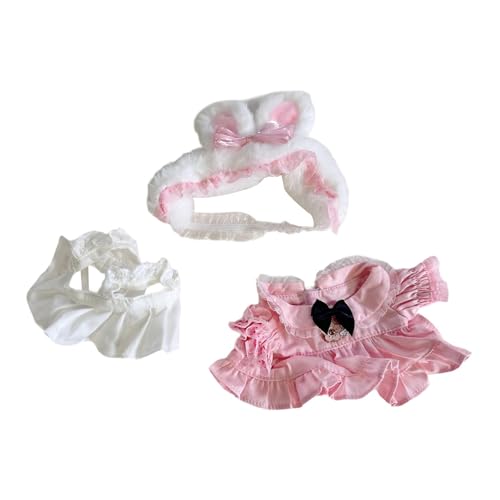 Fenteer Mini-Puppenkleidung, Puppenkleid, Outfits, Haarschmuck, Mädchen-Geschenk, Kopfschmuck, Dekoration, niedliche Kostüme, Puppenkleidung für 20 cm große von Fenteer