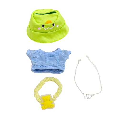 Fenteer Mini Puppenkleidung Set Puppenoutifits, Alive Girls Geschenk Geburtstagsgeschenk Puppenkleidung Kostüme, Grüner Hut von Fenteer