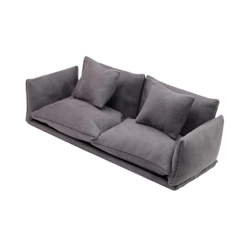 Fenteer Miniatur-Sofa, Mini-Möbel, Miniatur-Spielzeug, Modell, Puppenhaus-Couch, Rollenspiel-Spielzeug, realistisches modernes Lebensszenen-Ornament, Grau Fenteer Miniatur-Sofa, Mini-Möbel, Miniatur-Spielzeug, Modell, Puppenhaus-Couch, Rollenspiel-Spielzeug, realistisches modernes Lebensszenen-Ornament, Grau von Fenteer