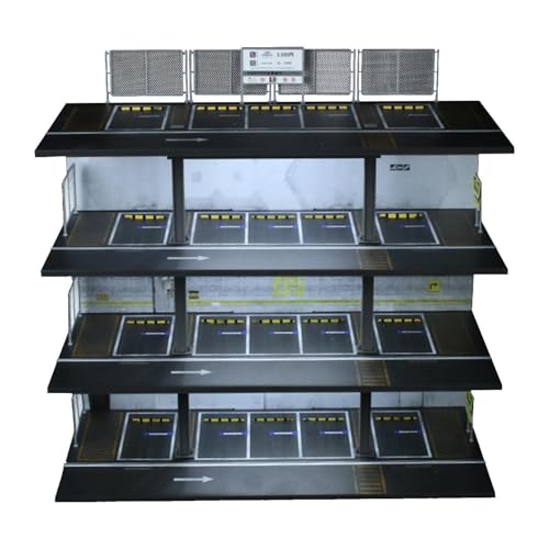 Fenteer Modellauto-Vitrine aus Druckguss im Maßstab 1:64, Desktop-Dekor-Display-Ständer mit Parkplatz-Szene, Fahrzeugmodell-Gehäuse für Spielzeugautos, Japanisch Fenteer Modellauto-Vitrine aus Druckguss im Maßstab 1:64, Desktop-Dekor-Display-Ständer mit Parkplatz-Szene, Fahrzeugmodell-Gehäuse für Spielzeugautos, Japanisch von Fenteer