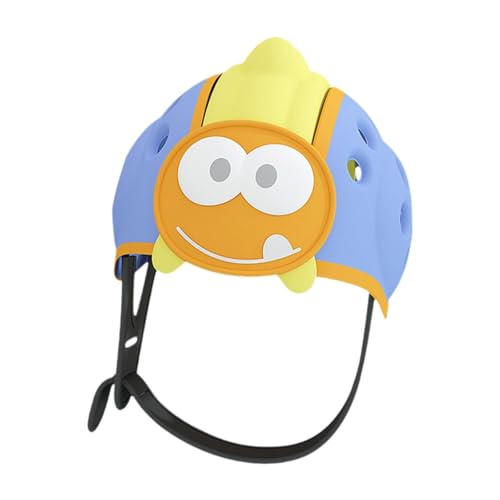 Fenteer Mütze Babymützen Sicherer Helm Tragbarer Babykopfhelm Babyschutzmütze zum Laufen Drinnen Draußen Jungen Mädchen Kinder, blau orange von Fenteer