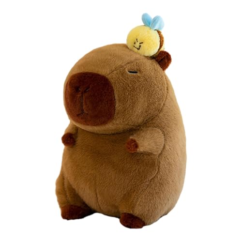 Fenteer Niedliches ausgestopftes Plüsch-Capybara-Capybara-Kuscheltier-Spielzeug, Cartoon-Bienen-Serie, Schlafzimmer-Dekoration, Kuschel-Plüschtier für Kinder, B von Fenteer