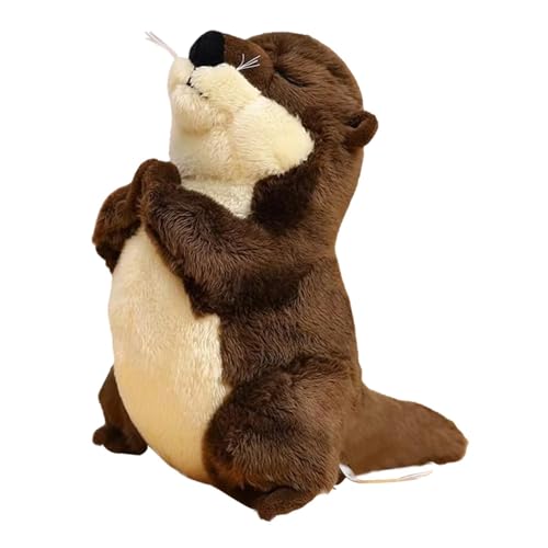 Fenteer Otter Stofftier Stehend Plüsch, Stofftier Cartoon Bequemes Kreatives Geschenk Stofftier Otter Plüschtier für Teenager Kinder, 30cm von Fenteer