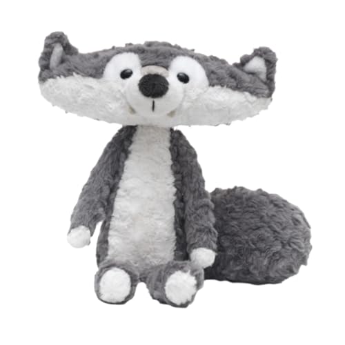 Fenteer Plüsch tierische Spielzeug kuschelige Spielzeug Cartoon komfortable Weihnachtsgeschenkautos Dekoration Stofftier für Kinder Jungen und Mädchen, 38 cm Wolf von Fenteer