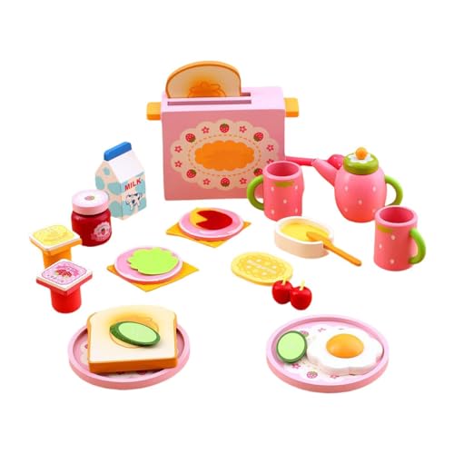 Fenteer Pretend Food Set, Brotbackautomat, Spielzeug, Bildung, kreativ, Holzküche, Spielküchenzubehör für Mädchen und Jungen im Vorschulalter von Fenteer