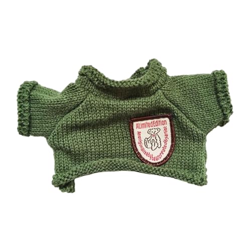 Fenteer Pullover für Plüschpuppen, Kostüme für Puppen zum Anziehen, Puppenkleidung für 20 cm große Puppen als Geburtstagsgeschenk für Kinder, Grüner Bär von Fenteer