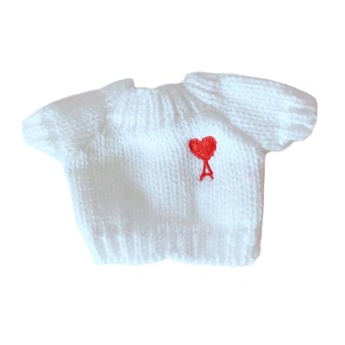 Fenteer Pullover für Plüschpuppen, Kostüme für Puppen zum Anziehen, Puppenkleidung für 20 cm große Puppen als Geburtstagsgeschenk für Kinder, Kleine Liebesbohne von Fenteer