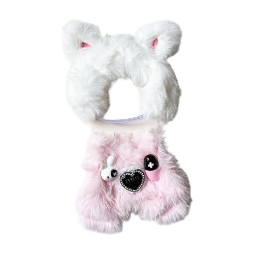 Fenteer Puppen-Overall für Mädchen, Puppen-Outfits, süß, stylisch, weich, für Kinder, Plüsch-Puppenzubehör, Geschenke, Verkleidungskostüme für 14 cm große , Rosa von Fenteer