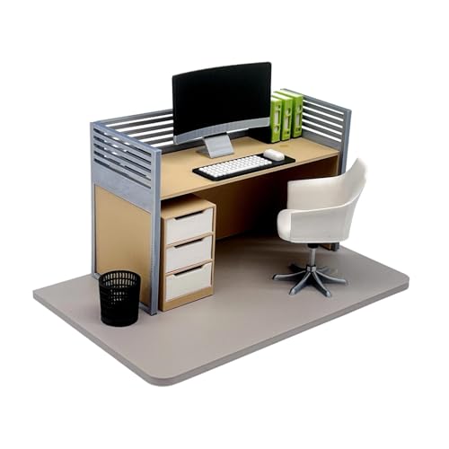 Fenteer Puppenhaus-Dekoration, Rollenspiel-Spielzeug, Mini-Computertisch, Modell 1: 12, winzige Puppenhaus-Dekoration, dekoratives Kunsthandwerk für, Set C Fenteer Puppenhaus-Dekoration, Rollenspiel-Spielzeug, Mini-Computertisch, Modell 1: 12, winzige Puppenhaus-Dekoration, dekoratives Kunsthandwerk für, Set C von Fenteer