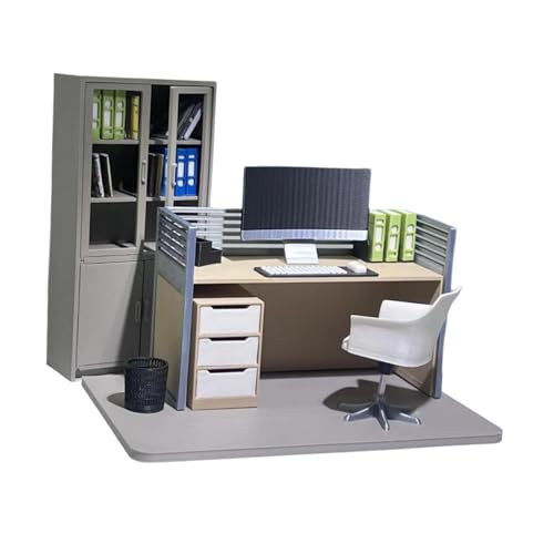 Fenteer Puppenhaus-Dekoration, Rollenspiel-Spielzeug, Mini-Computertisch, Modell 1: 12, winzige Puppenhaus-Dekoration, dekoratives Kunsthandwerk für, Set D Fenteer Puppenhaus-Dekoration, Rollenspiel-Spielzeug, Mini-Computertisch, Modell 1: 12, winzige Puppenhaus-Dekoration, dekoratives Kunsthandwerk für, Set D von Fenteer