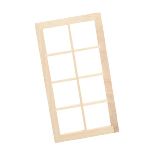 Fenteer Puppenhaus Miniatur Fenster Puppenhaus Dekor Lebensechte Blank 1/12 Zubehör DIY Decor Holz Möbel von Fenteer