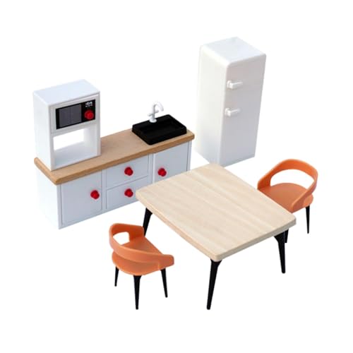 Fenteer Puppenhaus-Möbelset, Puppenhaus-Dekoration, Esstisch, Lebensszenen-Requisiten, Miniatur-Möbelspielzeug, Rollenspiel-Spielzeug für, Weiß Fenteer Puppenhaus-Möbelset, Puppenhaus-Dekoration, Esstisch, Lebensszenen-Requisiten, Miniatur-Möbelspielzeug, Rollenspiel-Spielzeug für, Weiß von Fenteer