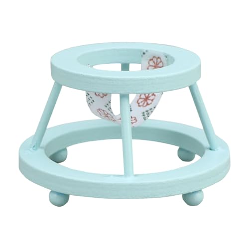 Fenteer Puppenhausmöbel Miniatur-Minihauszubehör Schmuck Babyzimmer Puppe Mini-Puppenwagen Requisite als Geschenk für Jungen Mädchen Kinder, Blau von Fenteer