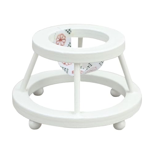 Fenteer Puppenhausmöbel Miniatur-Minihauszubehör Schmuck Babyzimmer Puppe Mini-Puppenwagen Requisite als Geschenk für Jungen Mädchen Kinder, Weiß von Fenteer