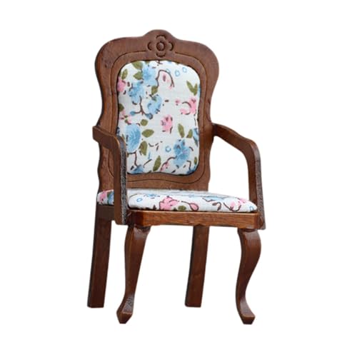 Fenteer Puppenhausstuhl, Miniaturstuhl aus, Ornament, Fotografie-Requisiten, Mini-künstliches Retro-Design, Modell für Wohnzimmer, Küche, Hellbraun Fenteer Puppenhausstuhl, Miniaturstuhl aus, Ornament, Fotografie-Requisiten, Mini-künstliches Retro-Design, Modell für Wohnzimmer, Küche, Hellbraun von Fenteer