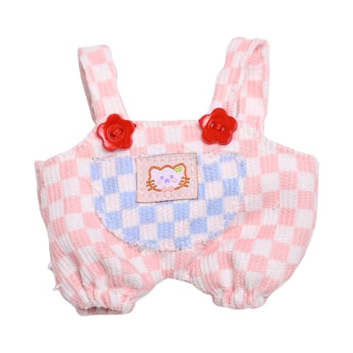 Fenteer Puppenhose Puppenoverall Geschenke Anzieh 17cm Puppe DIY Zubehör Rollenspiel Spielzeug Süßes Bequemes Outfit Handgemachte Kleidung, ROSA von Fenteer