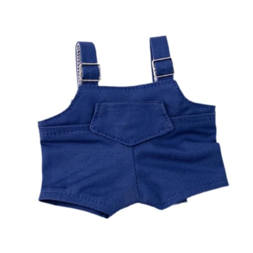 Fenteer Puppenkleidung aus Plüsch für 15 cm große, weiche Puppen, Overalls, Puppenzubehör, Verkleidungskostüme, modische Kleidung für Kuscheltiere, Blau von Fenteer