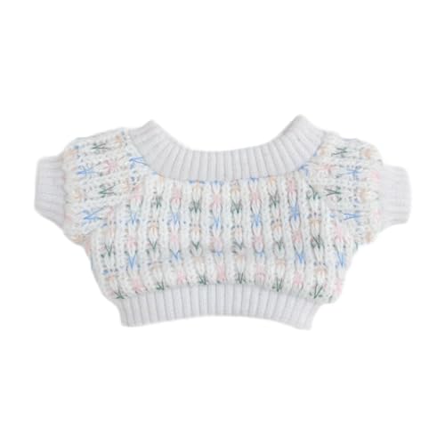 Fenteer Puppenpullover, Basteln Sie Ihre eigene Puppe, FotoRequisiten, pädagogische für Kinder, RollenspielKostümzubehör für 17cmPuppen, Weiß von Fenteer