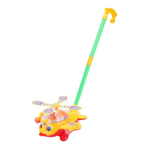 Fenteer Push Along Walking Walking Pull Toy Aktivitätsspielzeug Babyspielzeug Vorschul-Lernaktivitäten Walking, für Kleinkinder und Babys, Flugzeug von Fenteer