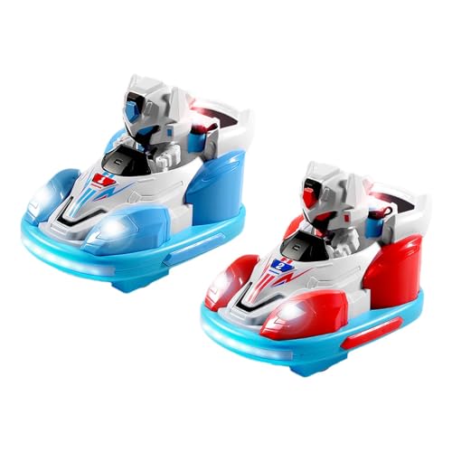 Fenteer RC Battle Race Car Set Jungen Rennauto Spielzeug 2 Spieler RC Cartoon Auto Spielzeug Auswerfendes RC Rennauto für Teenager Kinder, Rot Blau von Fenteer