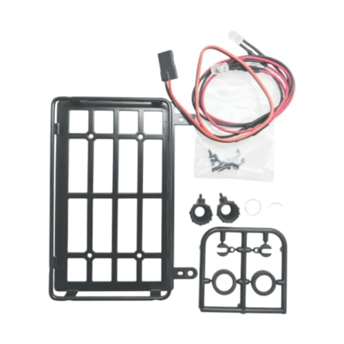 Fenteer RC -Dachgepäckträger -Gepäckträger mit Lichtern Ersetzte Upgrades Teile für MN82 1/12 RC -Auto Hobby DIY Modified Modified, Runder Lampenschirm von Fenteer