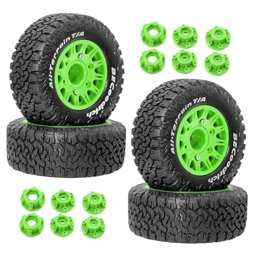 Fenteer RC-Rad und Reifen, 4-teilig, Modell, DIY-Ersatzteil-Upgrade, DIY-modifiziert, einfache Installation, professionelles Zubehör für 1:10 727, GrÜn Fenteer RC-Rad und Reifen, 4-teilig, Modell, DIY-Ersatzteil-Upgrade, DIY-modifiziert, einfache Installation, professionelles Zubehör für 1:10 727, GrÜn von Fenteer
