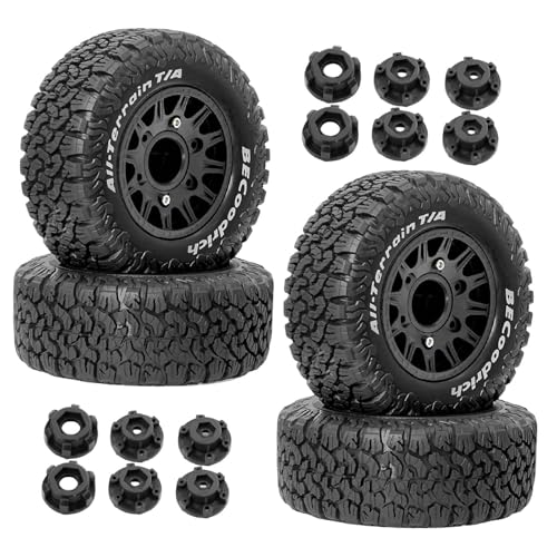 Fenteer RC-Rad und Reifen, 4-teilig, Modell, DIY-Ersatzteil-Upgrade, DIY-modifiziert, einfache Installation, professionelles Zubehör für 1:10 727, Schwarz Fenteer RC-Rad und Reifen, 4-teilig, Modell, DIY-Ersatzteil-Upgrade, DIY-modifiziert, einfache Installation, professionelles Zubehör für 1:10 727, Schwarz von Fenteer