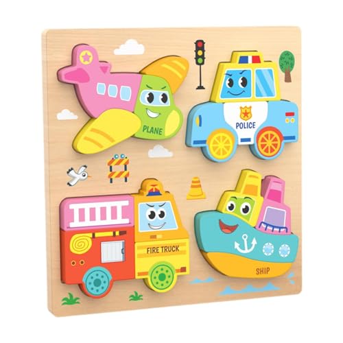 Fenteer -Rätsel Holz-Puzzle Rätsel süß mit 4 Mustern helle lebendige Farbformen für 3-5 Jahre alte Kinder Geburtstagsgeschenk, Verkehr Fenteer -Rätsel Holz-Puzzle Rätsel süß mit 4 Mustern helle lebendige Farbformen für 3-5 Jahre alte Kinder Geburtstagsgeschenk, Verkehr von Fenteer