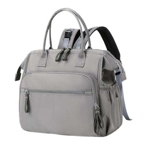 Fenteer Reisewindel -Tasche Wickeltasche für Mama Umhängetasche Windel Rucksack Windel Tasche für die Arbeit Camping Fitnessstudio nach Hause, Grau von Fenteer