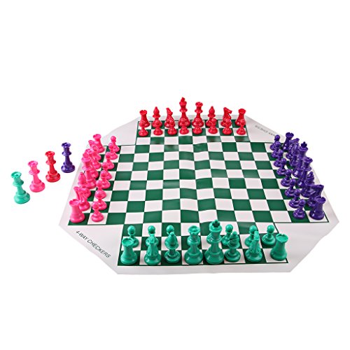 Fenteer Schachspiel Schach Set. 60cmx1mm Schachbrett, 64 Schachfiguren von Fenteer