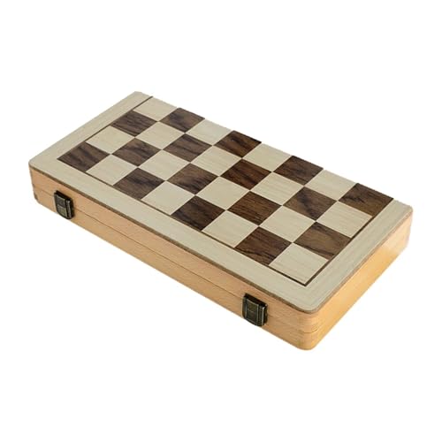 Fenteer Schachspielbrett, Schachspiel für Anfänger, zusammenklappbarer Aufbewahrungs-Reisekoffer, Schach-Dame-Brettspielset, zusammenklappbares Schach aus, 12inch von Fenteer