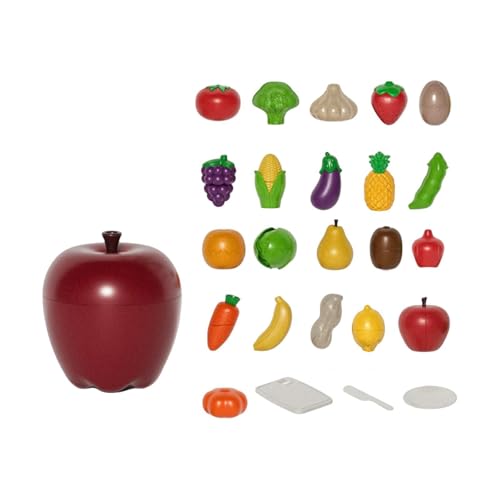 Fenteer Schneiden von Obst und Gemüse, Obst- und Gemüseschneidespielzeug, Schneidespielzeug für Lebensmittel, Obst und Gemüse, Zubehör mit Korb für Kinder, 26 Stück Fenteer Schneiden von Obst und Gemüse, Obst- und Gemüseschneidespielzeug, Schneidespielzeug für Lebensmittel, Obst und Gemüse, Zubehör mit Korb für Kinder, 26 Stück von Fenteer