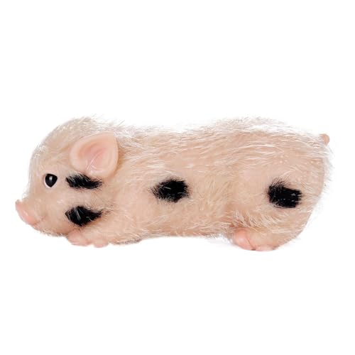 Fenteer Schweinchen-Puppe, süße Tierpuppe, Spielzeug, Schweinchen-Puppe, Mini-Ferkel für Ornament, Rollenspiele, Schwarze Flecken von Fenteer