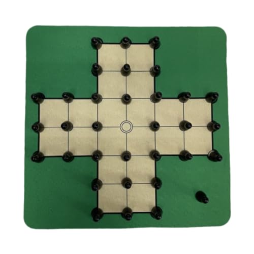 Fenteer Solitaire-Brettspiel, Einzelschach-Puzzle, Peg-Einzelspieler-Schach, klassisches Puzzle-Brettspiel, pädagogisches Familienspiel für Kinder von Fenteer