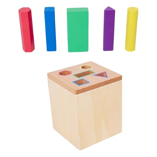 Fenteer Sortierspielzeug aus Holz in Farbe und Form, sensorisches Spielzeug für Babys, Holzkistenspielzeug für Kinder von 1 bis 3 Jahren, Form von Fenteer