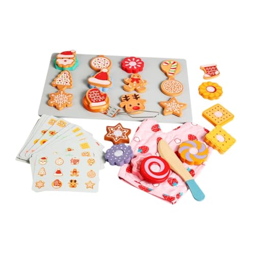 Fenteer Spiel-Lebensmittelset zum Schneiden und Backen von Keksen, für ab 3 Jahren, Geburtstagsgeschenk, Lernspielzeug, Zubehör, Fenteer Spiel-Lebensmittelset zum Schneiden und Backen von Keksen, für ab 3 Jahren, Geburtstagsgeschenk, Lernspielzeug, Zubehör, von Fenteer