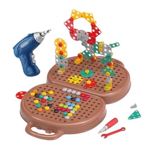 Fenteer Spiel-Werkzeugkasten, Puzzle, Spielzeug, Werkbank, Spielset, DIY-Kreativität, Werkzeugkasten, Schraubenwerkzeug-Set für Jungen, Mädchen, Bär Fenteer Spiel-Werkzeugkasten, Puzzle, Spielzeug, Werkbank, Spielset, DIY-Kreativität, Werkzeugkasten, Schraubenwerkzeug-Set für Jungen, Mädchen, Bär von Fenteer