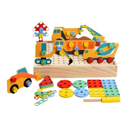 Fenteer Spielen Sie Tool für Kinderschraubenspielzeug, tun Sie vor, Spielen Sie pädagogische Puzzle Spielzeugschraubendreher DIY Building Toy für Jungen, Technikfahrzeuge von Fenteer