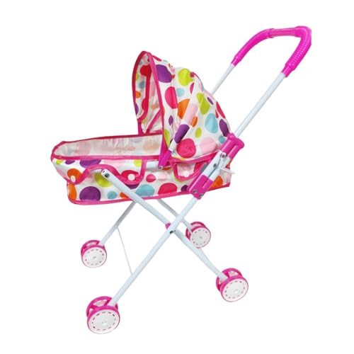 Fenteer Spielzeug-Kinderwagen für Puppen, Puppenwagen, pädagogisches Kreativitäts-Rollenspiel mit Baldachin, Simulations-Kinderwagen-Spielzeug für draußen, Fenteer Spielzeug-Kinderwagen für Puppen, Puppenwagen, pädagogisches Kreativitäts-Rollenspiel mit Baldachin, Simulations-Kinderwagen-Spielzeug für draußen, von Fenteer