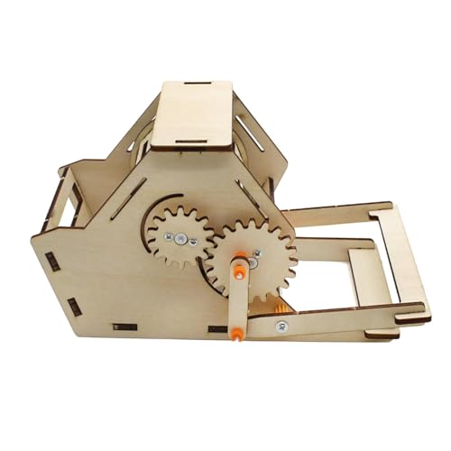 Fenteer Stem Science Kits Holz Dreschmaschine Handwerk Physik, 3D Holz Puzzle Montage Wissenschaftliches Experiment für Kinder Kreatives Geschenk von Fenteer