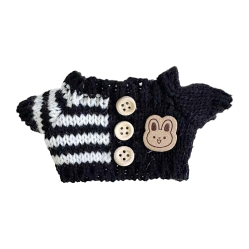 Fenteer Strickpullover für Puppen, Pullover für ausgestopfte Puppen, DIY-Foto-Requisiten für Kinder, modische Puppenkleidung aus Plüsch, Puppenkleidung für , Schwarz von Fenteer