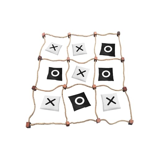 Fenteer Tic TAC Toe-Spiel für draußen, lustiges XO-Spielzeug, Eltern-Kind-Interaktionsspiel für draußen und drinnen, XO-Sandsackwerfen für den Urlaub, Kinder, von Fenteer