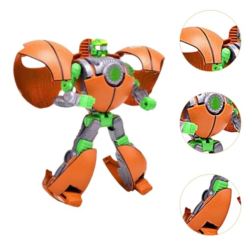 Fenteer Transformierendes Roboterspielzeug, Actionfiguren Sammlung, Gebäude Stielspielzeug, 2 in 1 Design für Jungen, Kinder, Kleinkinder, Kinderpartybevorzug, Basketball von Fenteer