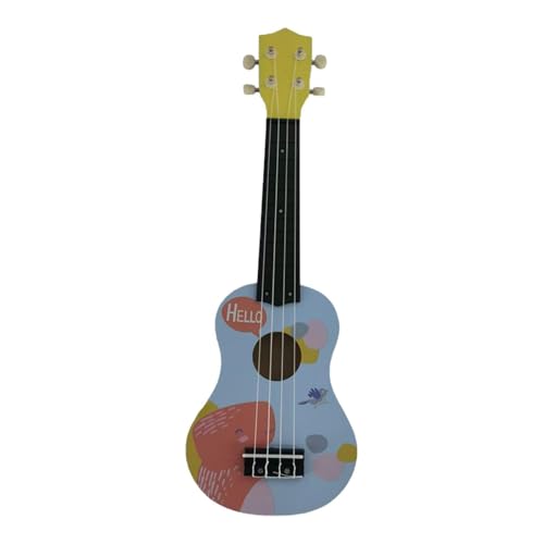 Fenteer Ukulele-Gitarrenspielzeug, Montessori-Musikspielzeug, Entwicklungslernen im Vorschulalter, 4 Saiten, kleine Ukulele für Anfänger, Kleinkinder, , Blau von Fenteer