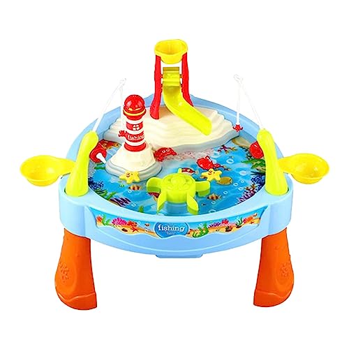 Fenteer Wassertisch-Angelspielbrett-Spielset, elektronisches Spielzeug-Angelset, Kleiner Wasserspieltisch für Kinder im Alter von 1–3 Jahren von Fenteer