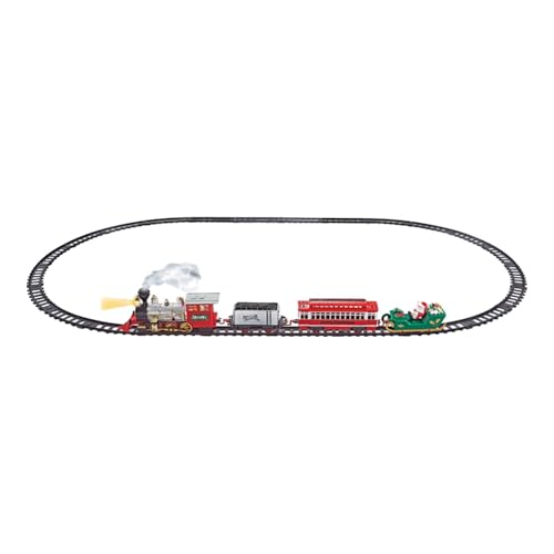 Fenteer Weihnachtsbaum-Eisenbahn-Spielzeug, Lichter und Sound, für den Innenbereich, für Familien, Eisenbahn-Spielzeug-Set, Weihnachtseisenbahn-Spielzeug, von Fenteer