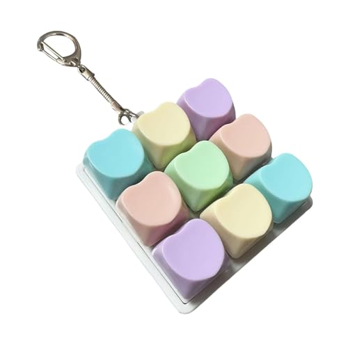 Fenteer -Zappelspielzeug, Klicker-Spielzeug, leichte Geschenke für Erwachsene, Würfel, mechanische en, Schlüsselanhänger, 9 Tasten, Macaron-Herz Fenteer -Zappelspielzeug, Klicker-Spielzeug, leichte Geschenke für Erwachsene, Würfel, mechanische en, Schlüsselanhänger, 9 Tasten, Macaron-Herz von Fenteer