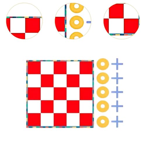 Fenteer Zehenschachset, lustiges XO -Spielzeug, Reise klassisches interaktives Bildungsspielzeug, Brettspiel für Erwachsene Familien von Fenteer