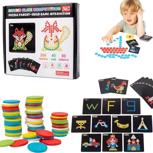 Fenytay -Lernspielzeug, Holzpuzzleblöcke - Kreisförmige Rätselblöcke aus Holz - Hölzernes Intelligenz-Rätselspielzeug für Kinder, Mädchen und Jungen von Fenytay